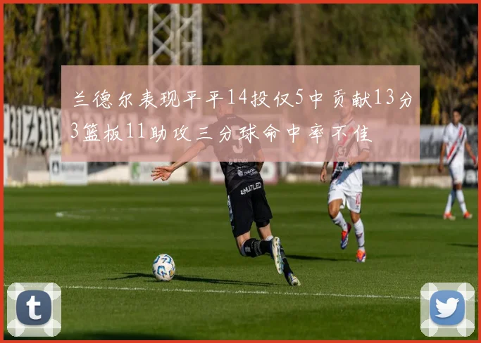兰德尔表现平平14投仅5中贡献13分3篮板11助攻三分球命中率不佳